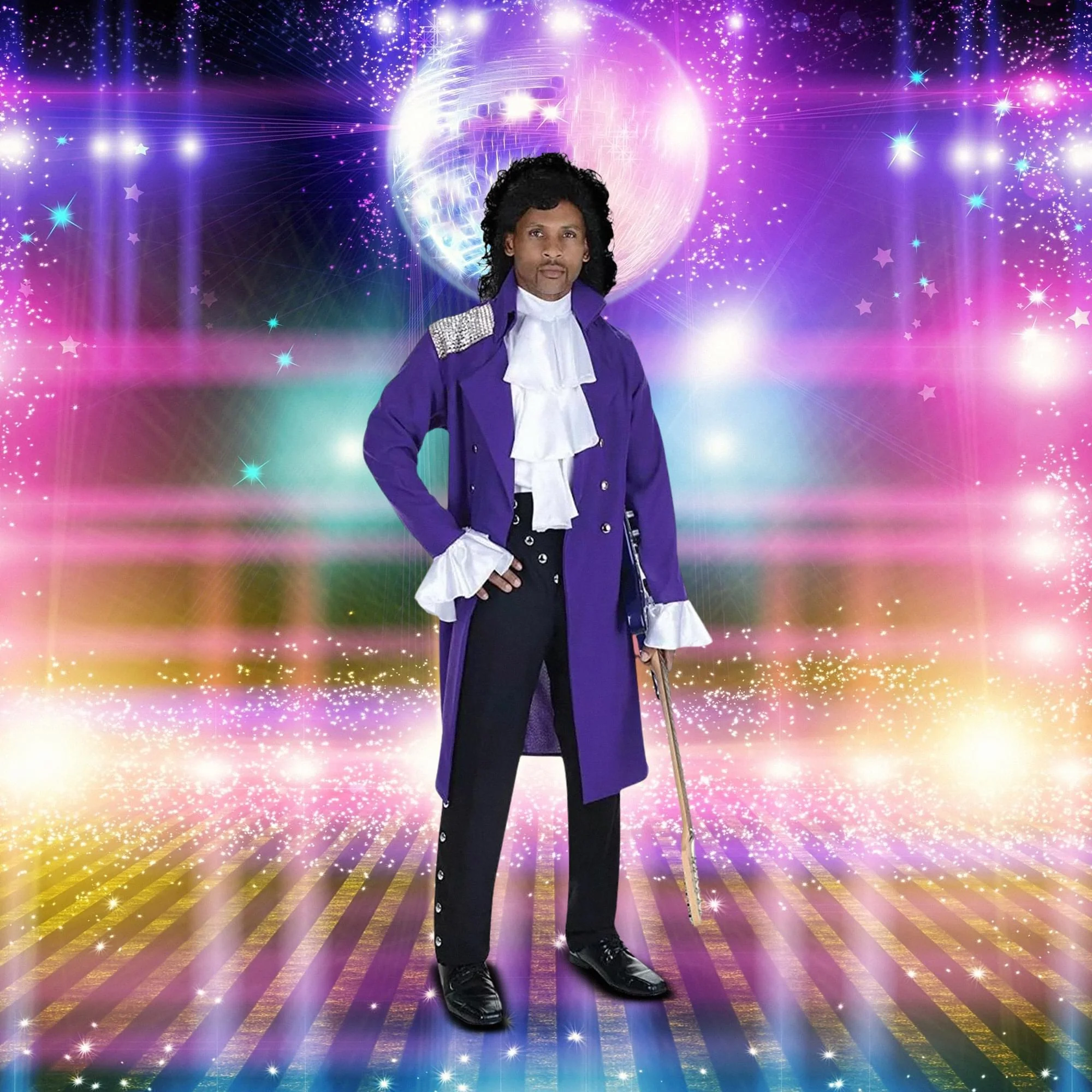 80's Pop Star Men's Costume: XXL - Image 3