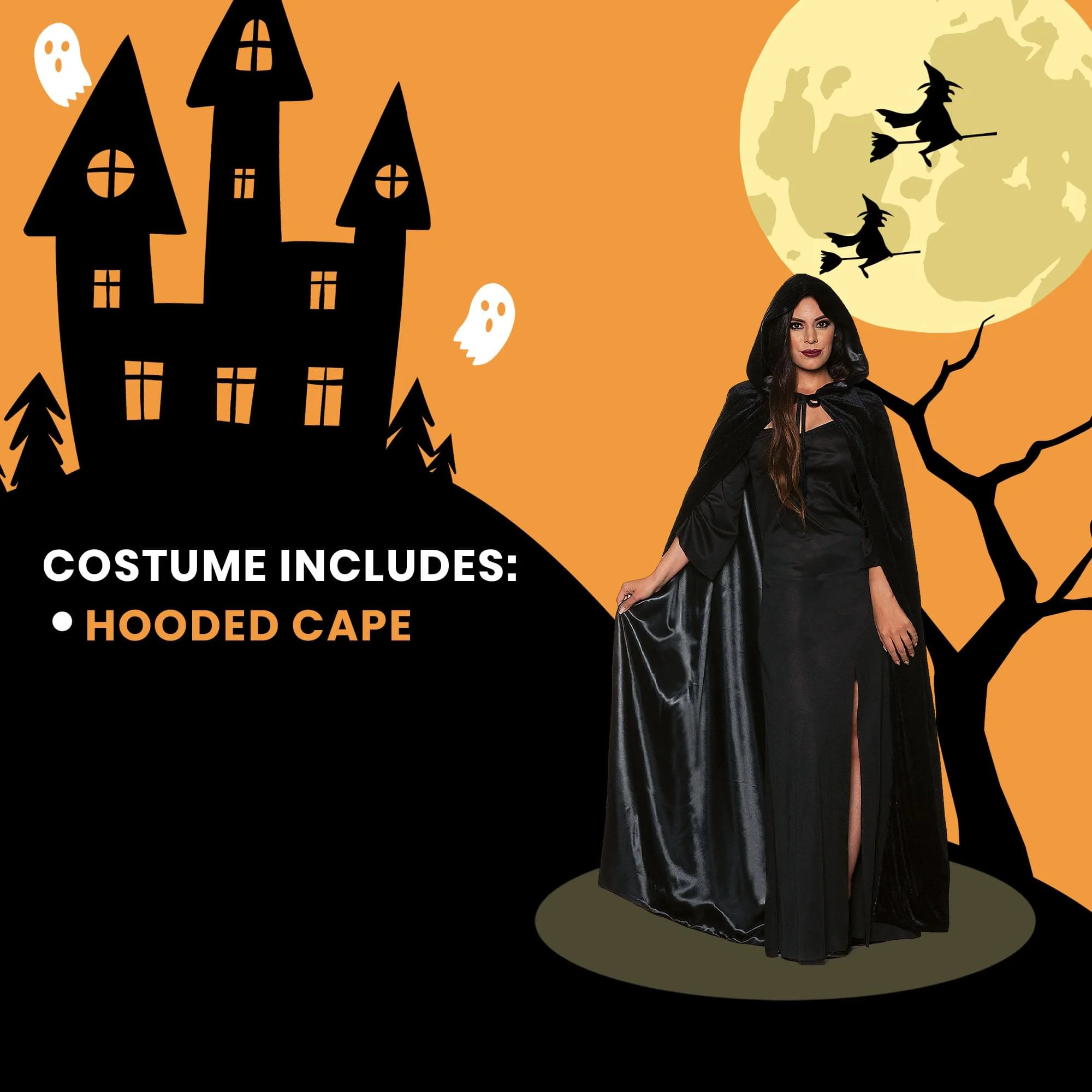 Black Adult Costume Cape | One Size - Image 4