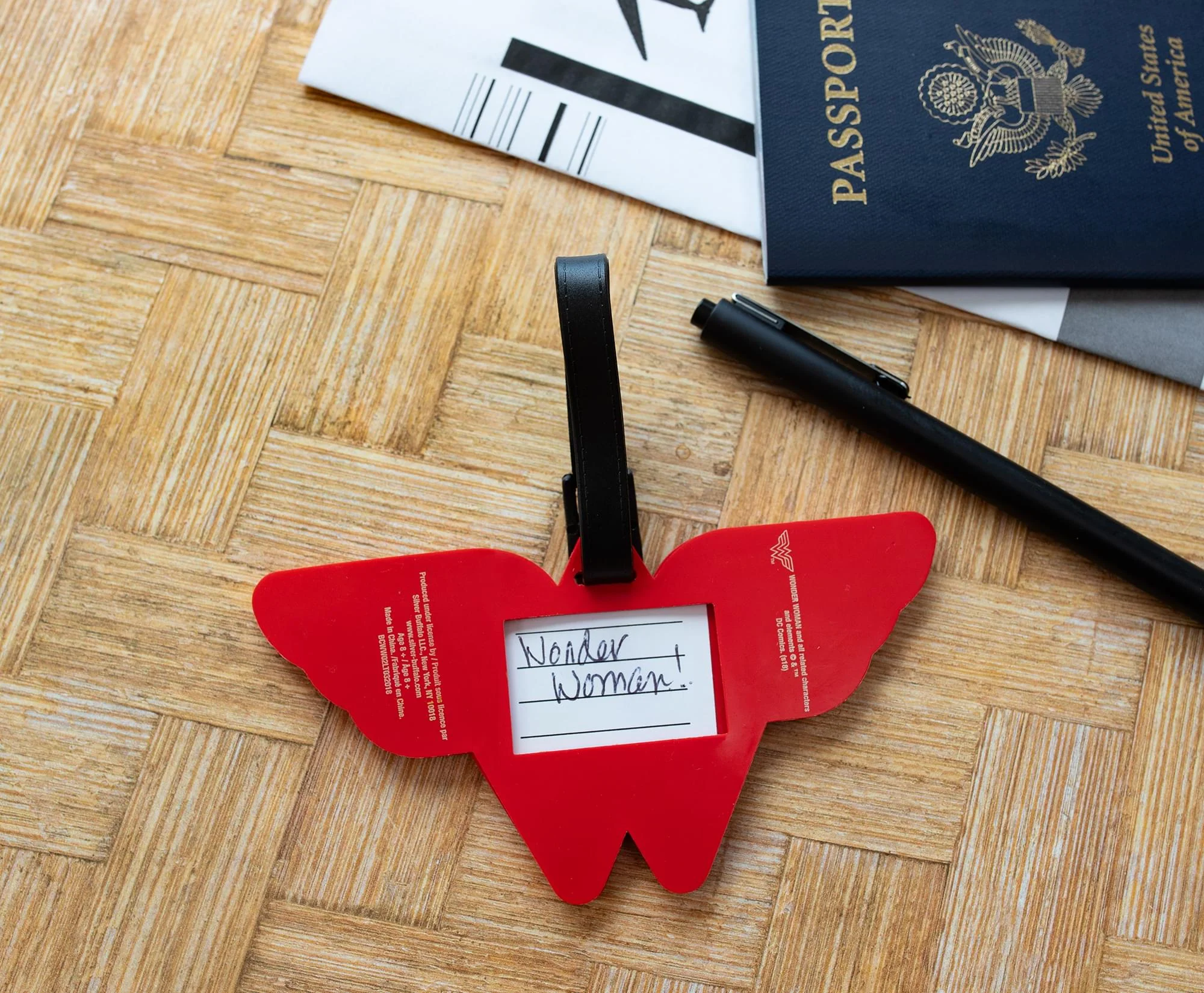 DC Comics Wonder Woman Logo Travel Luggage Tag With Suitcase ID Card Label - Image 9