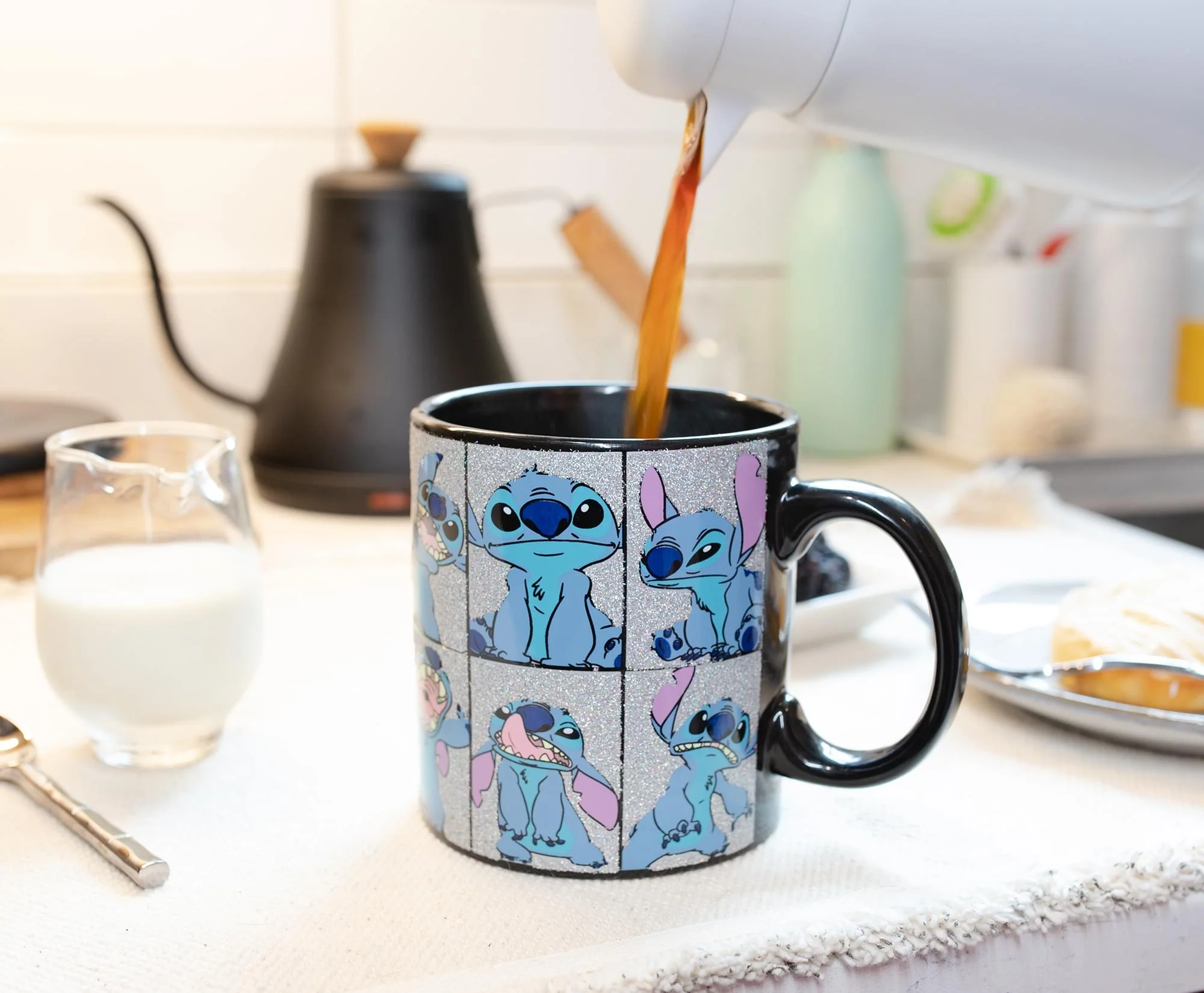 Disney Lilo & Stitch Glitter Collage Ceramic Mug | Holds 20 Ounces - Image 3