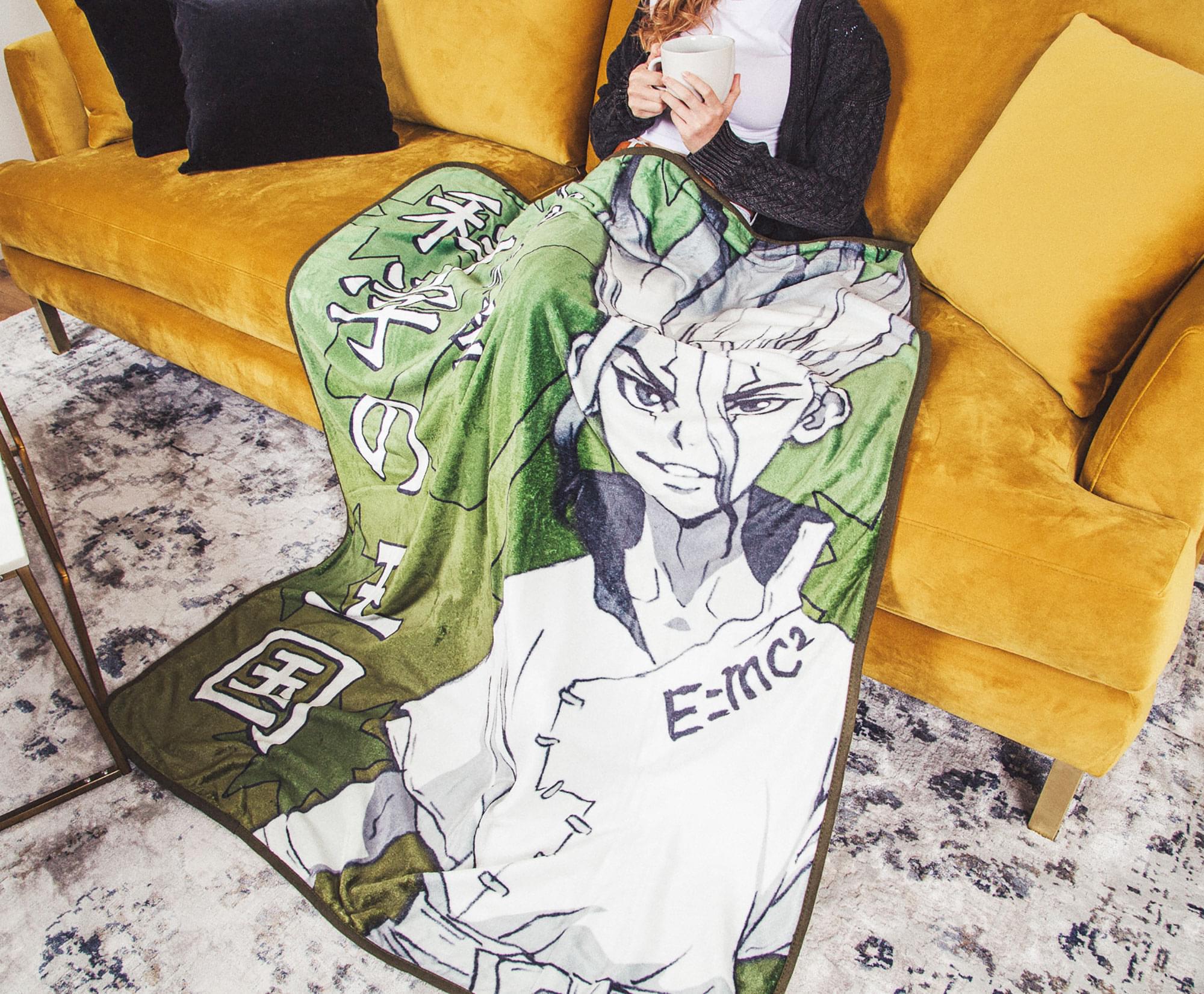 Dr. Stone Senku Ishigami Fleece Throw Blanket | 45 x 60 Inches - Image 4