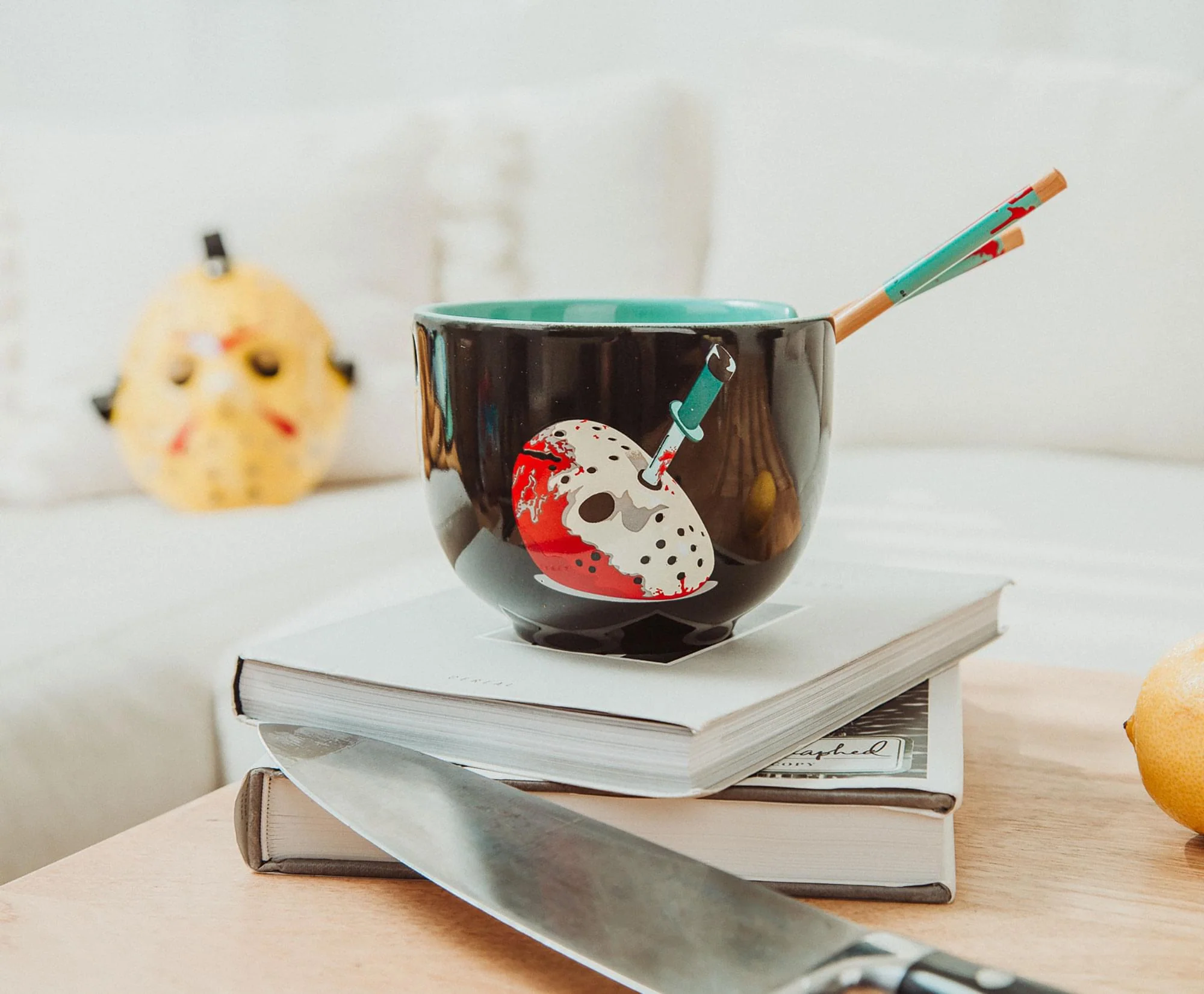 Friday The 13th Jason Voorhees 20-Ounce Ramen Bowl and Chopstick Set - Image 5