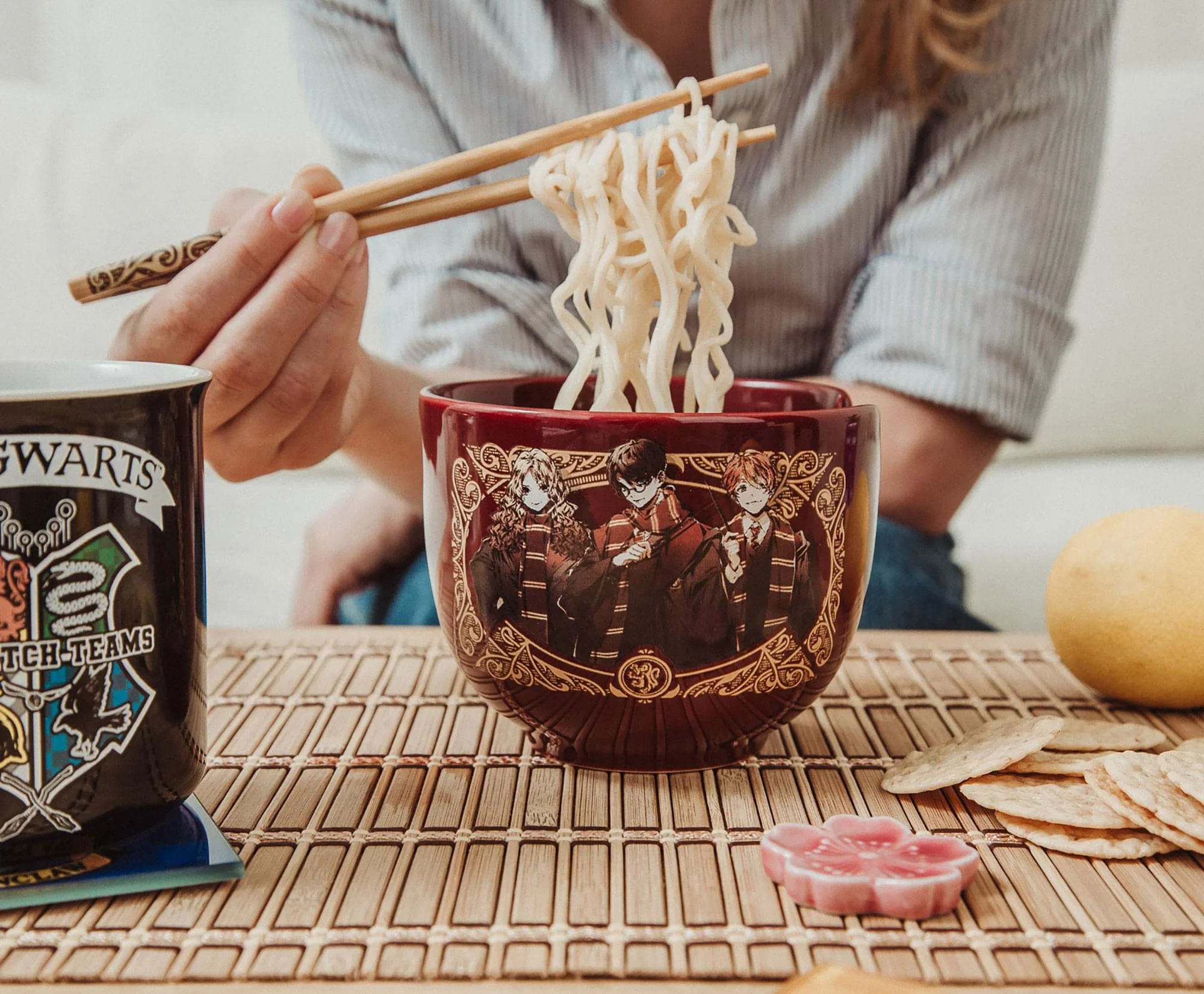Harry Potter Anime Trio 20-Ounce Ramen Bowl and Chopstick Set - Image 6