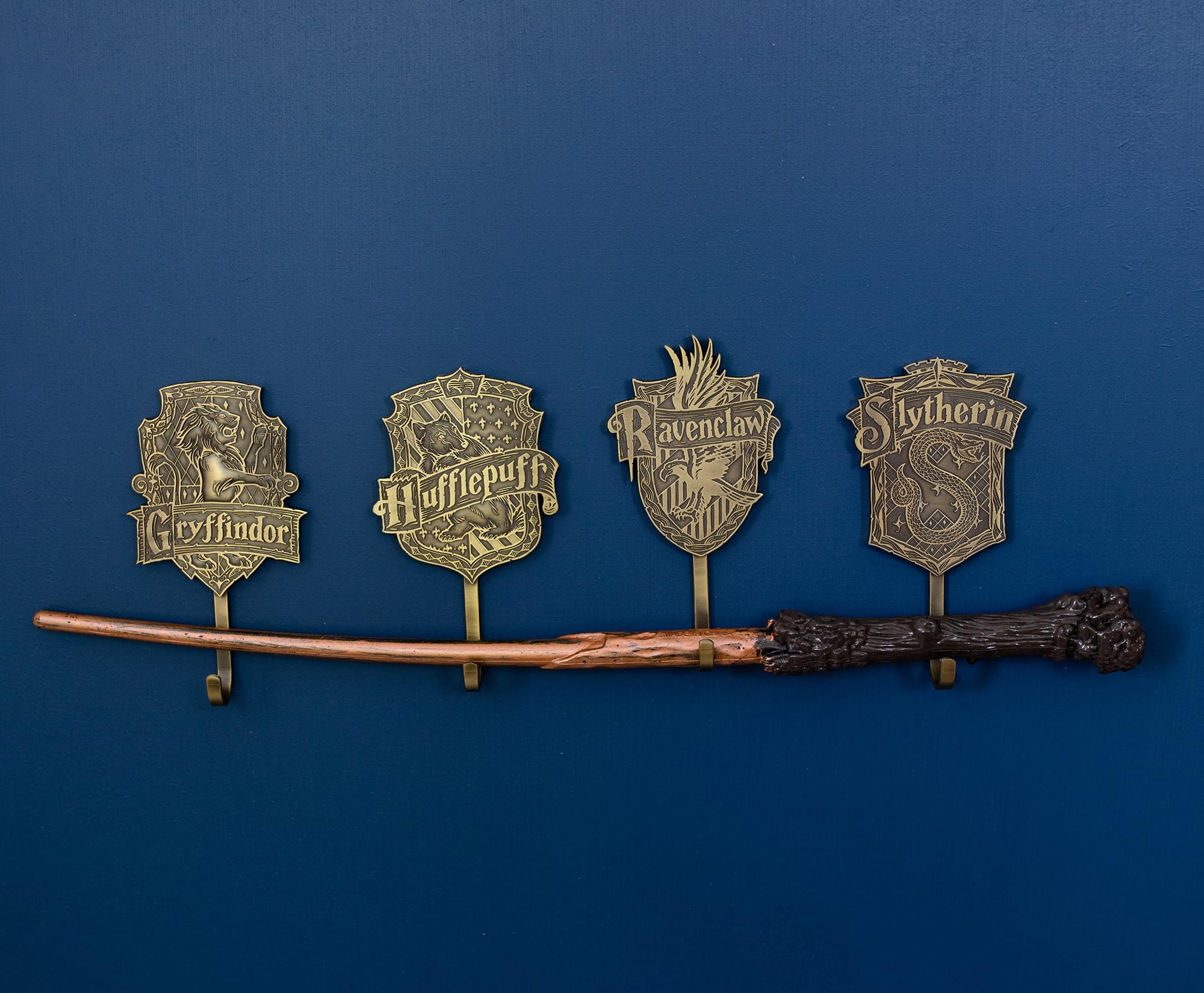 Harry Potter Gold Hogwarts Houses Wall Hooks Storage Rack | Set of 4 - Image 6