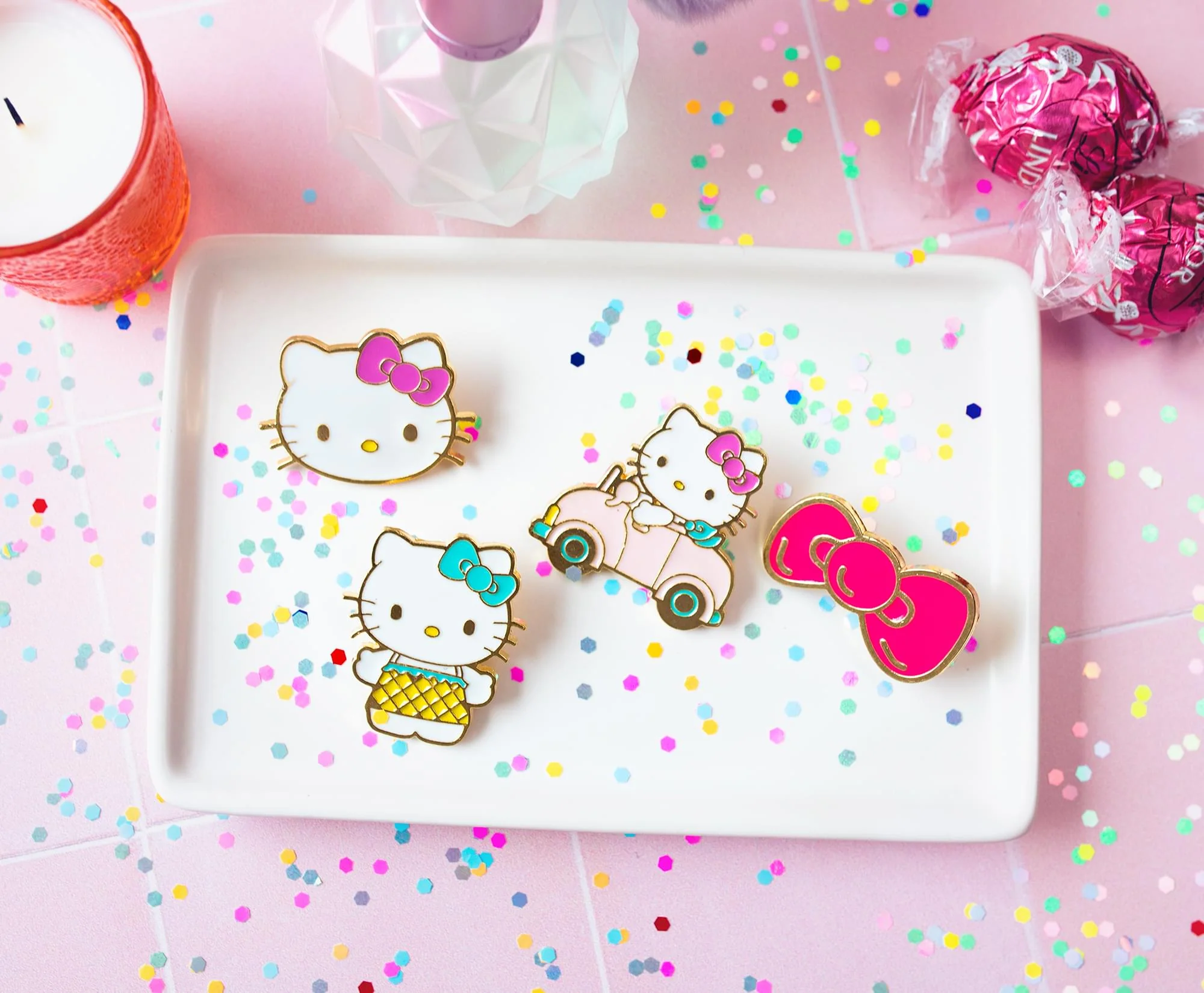 Sanrio Hello Kitty 4-Piece Enamel Pin Set - Image 4
