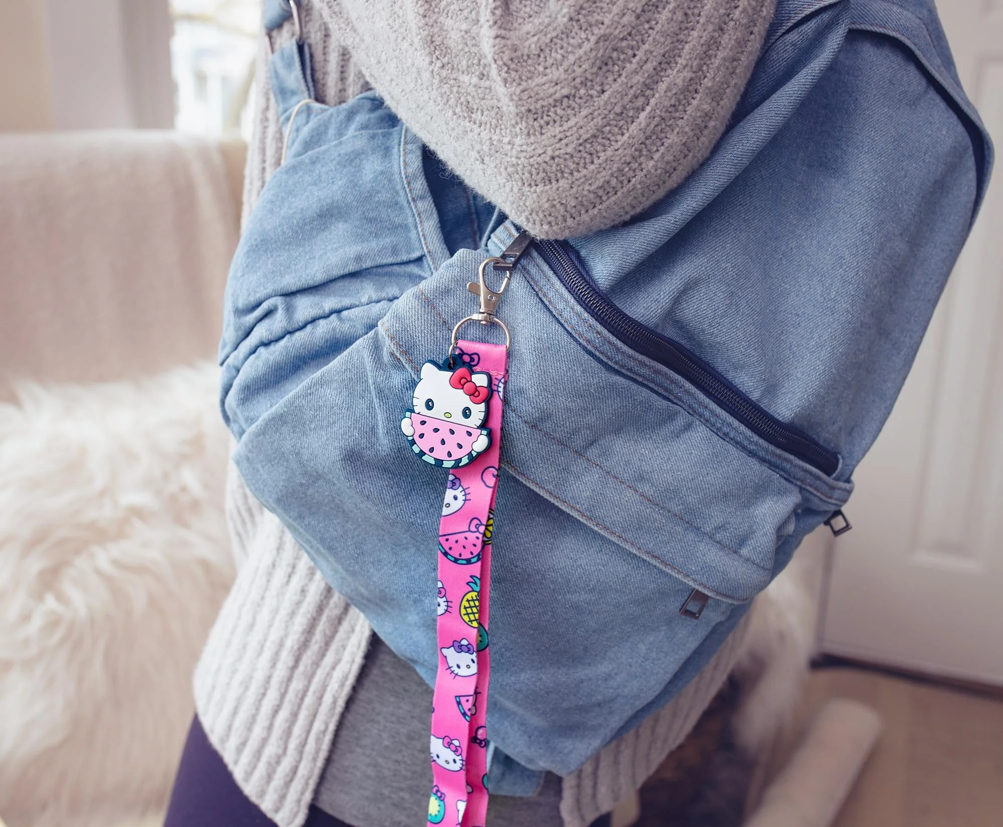 Sanrio Hello Kitty Supercute Fruit Strap Lanyard With Watermelon Charm - Image 7