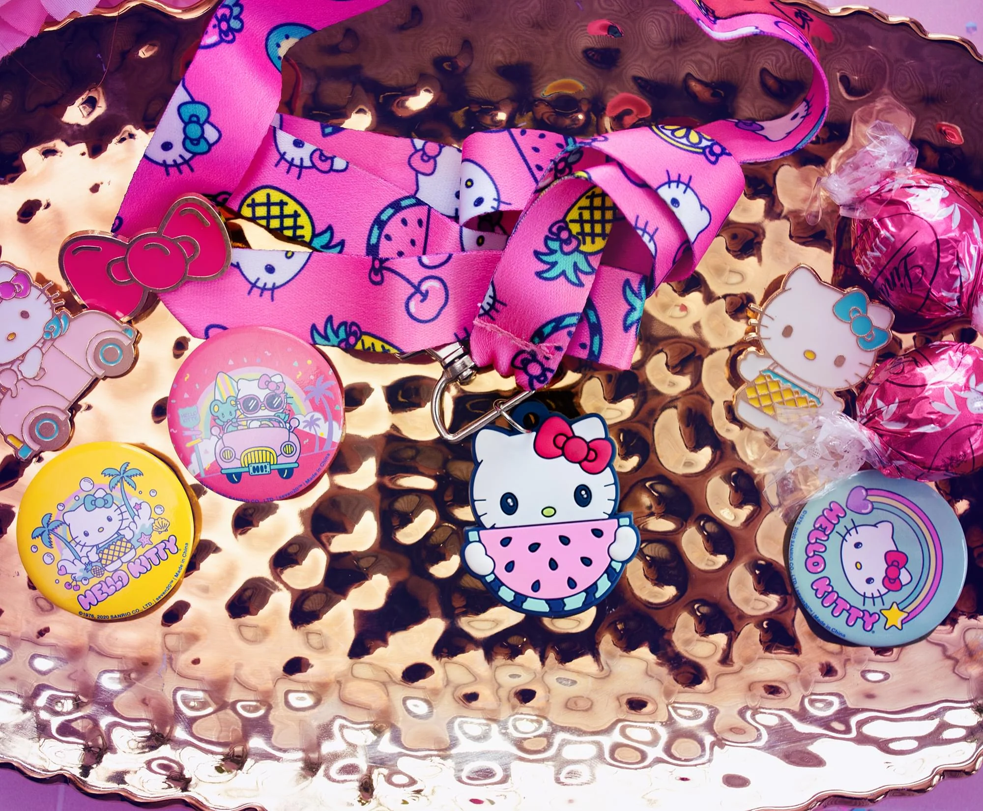 Sanrio Hello Kitty Supercute Fruit Strap Lanyard With Watermelon Charm - Image 8