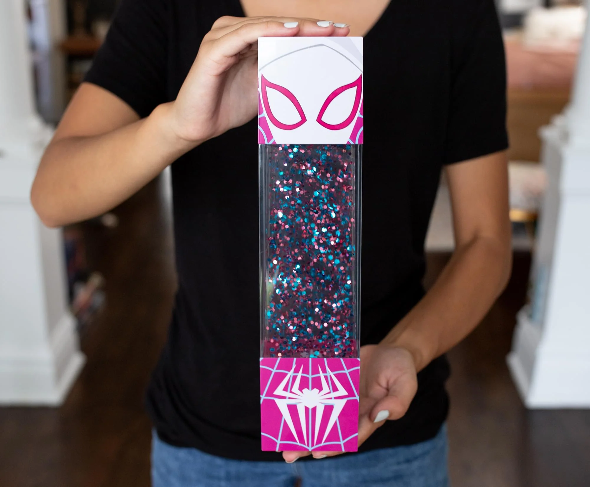 Marvel Spider-Gwen USB Powered Glitter Motion Light | 12 Inches Tall - Image 4