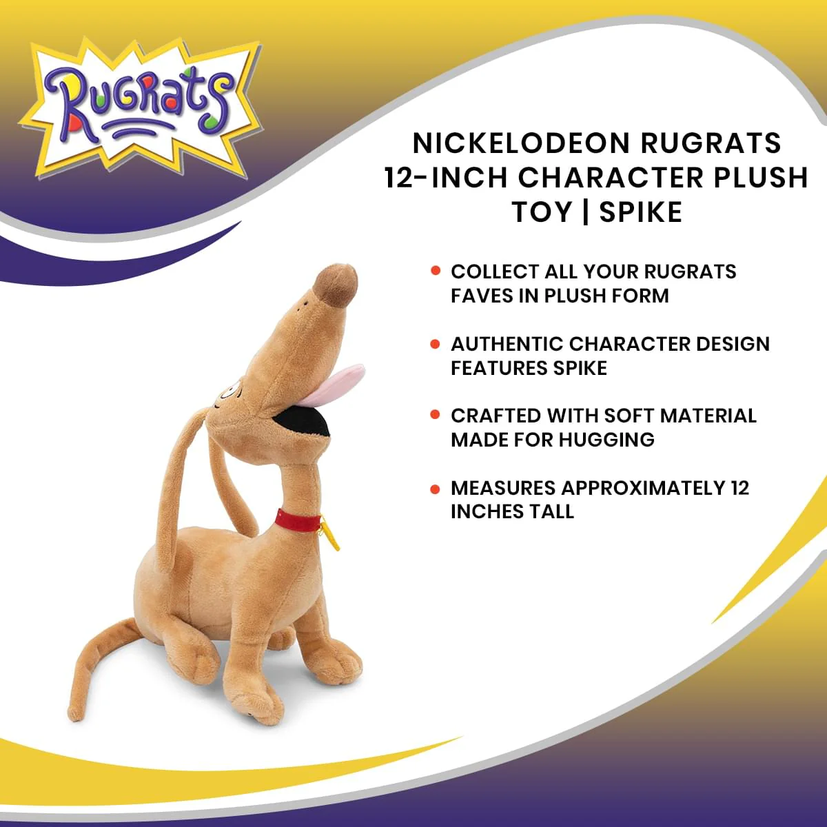 Nickelodeon Rugrats 12-Inch Character Plush Toy | Spike - Image 7