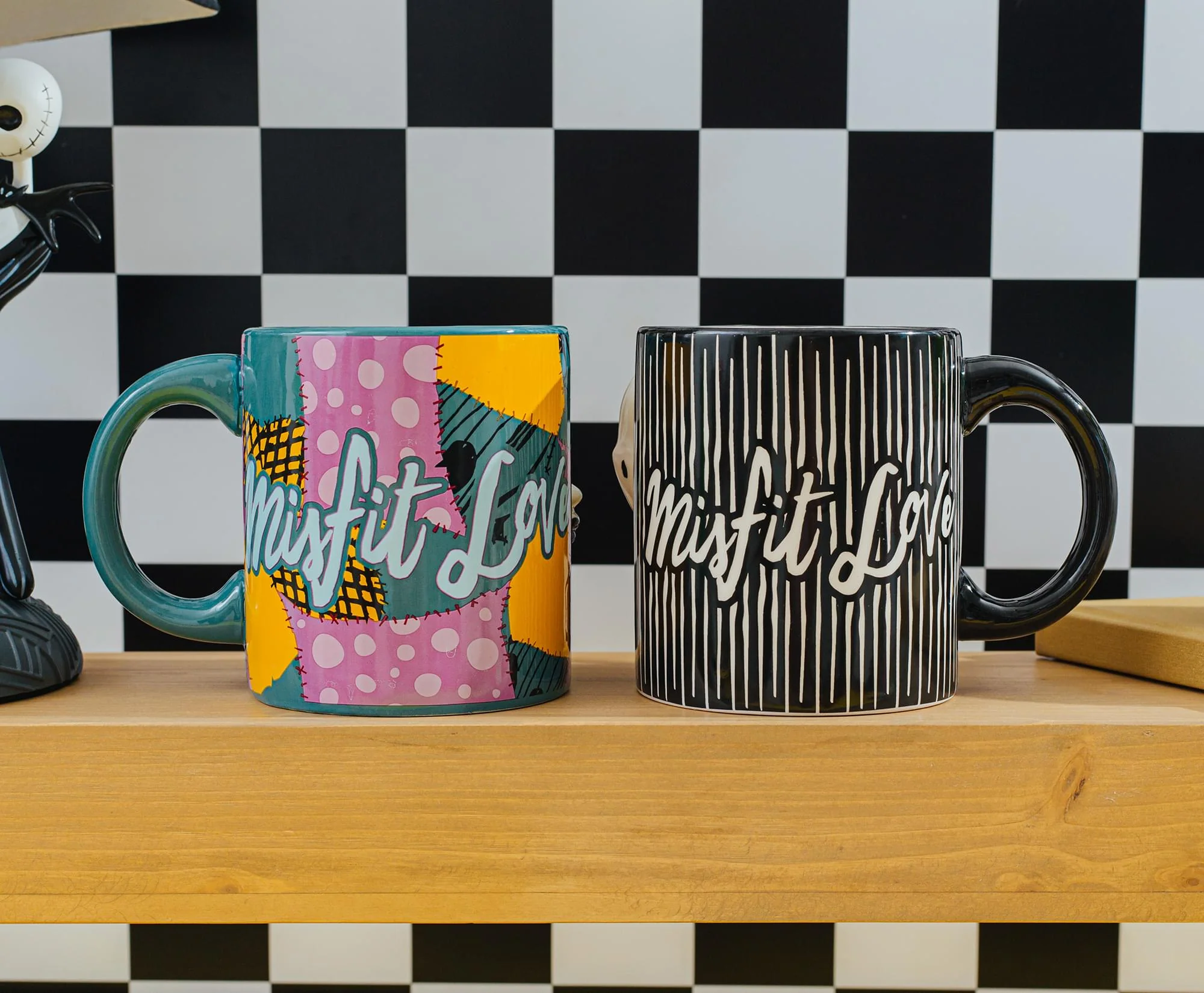 Disney Nightmare Before Christmas Jack & Sally Sculpted Ceramic Mugs | Set of 2 - Image 7
