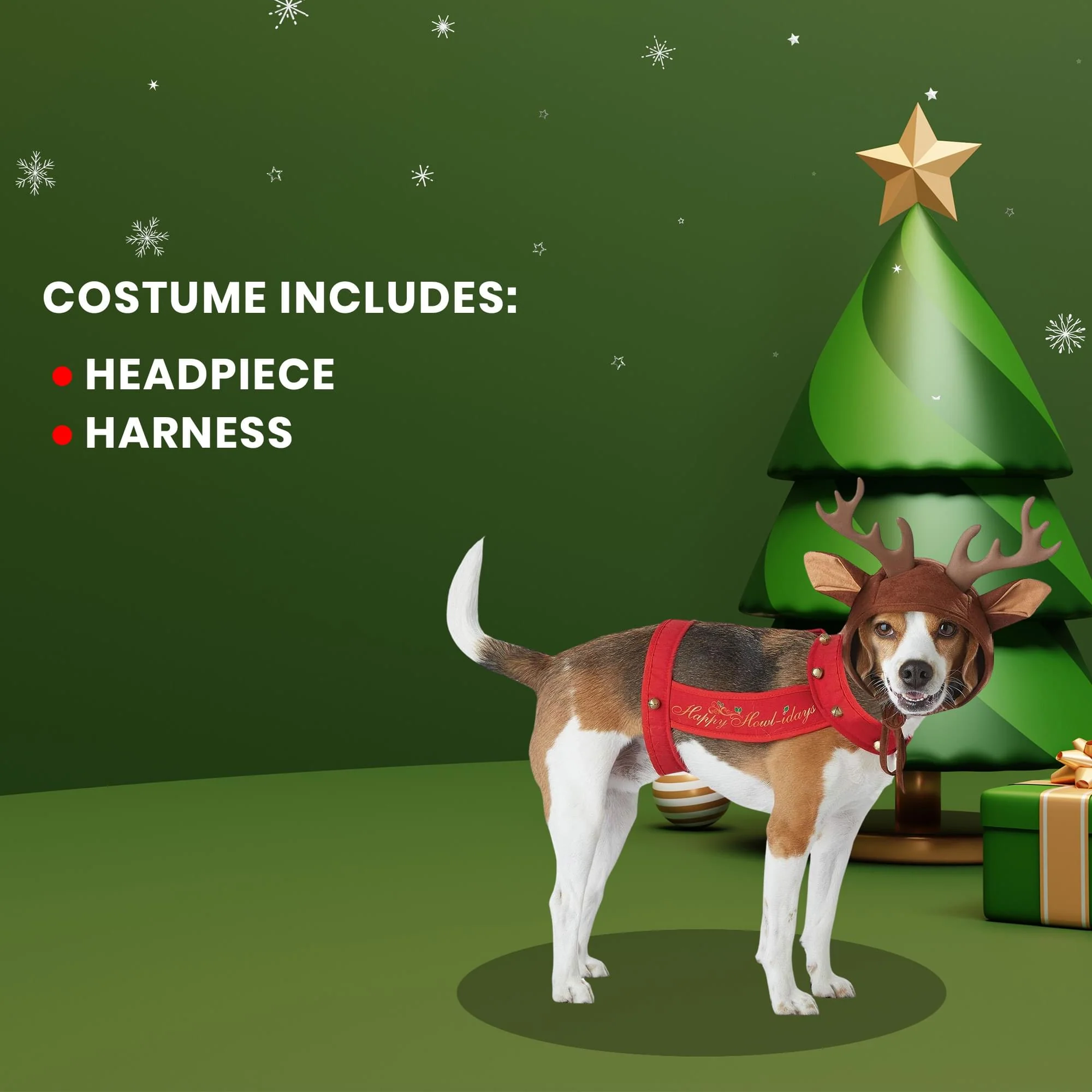 Reindeer Dog Pet Christmas Holiday Costume - Image 4