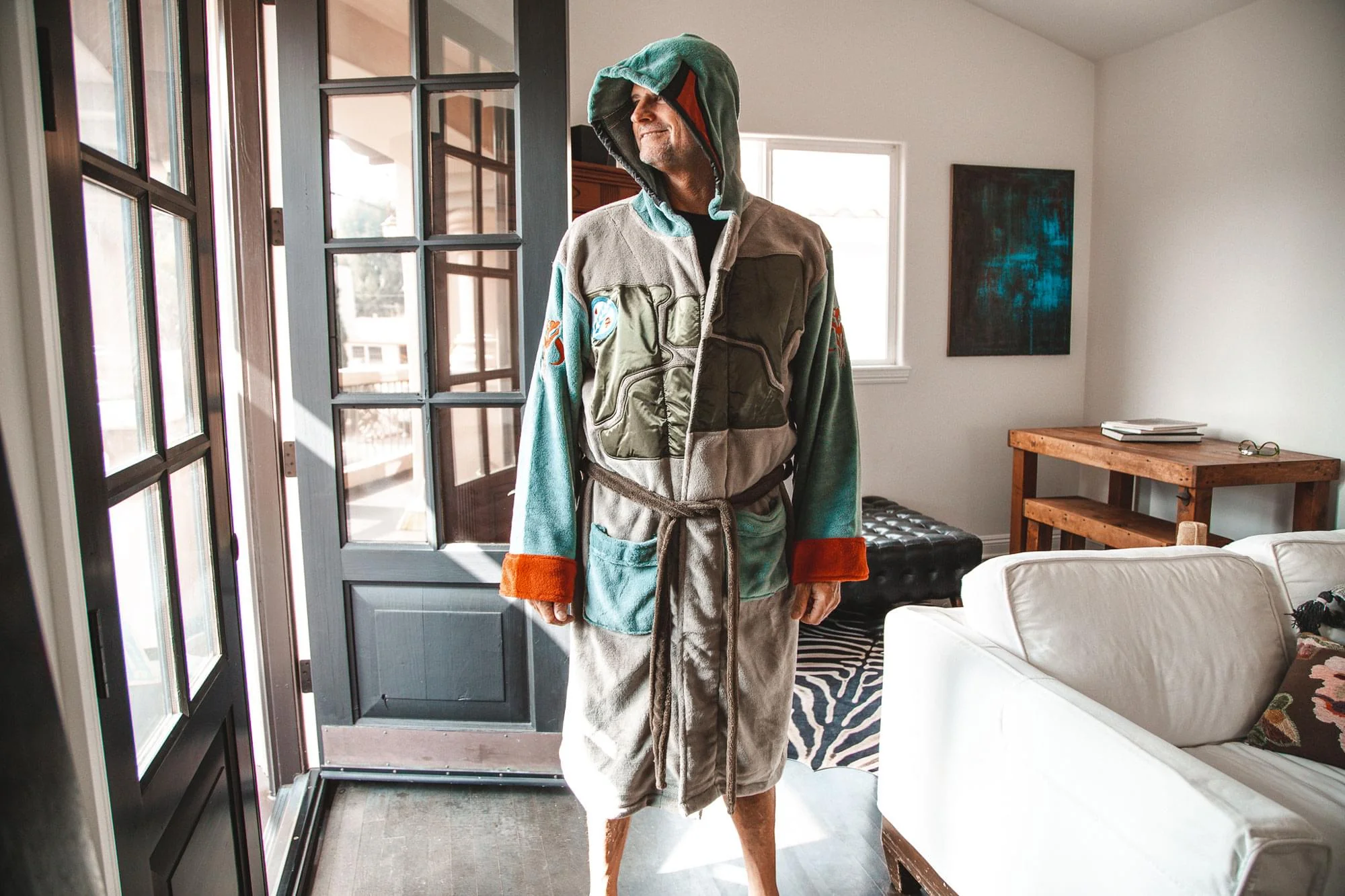 Star Wars Boba Fett Hooded Bathrobe for Men/Women | One Size Fits Most Adults - Image 6