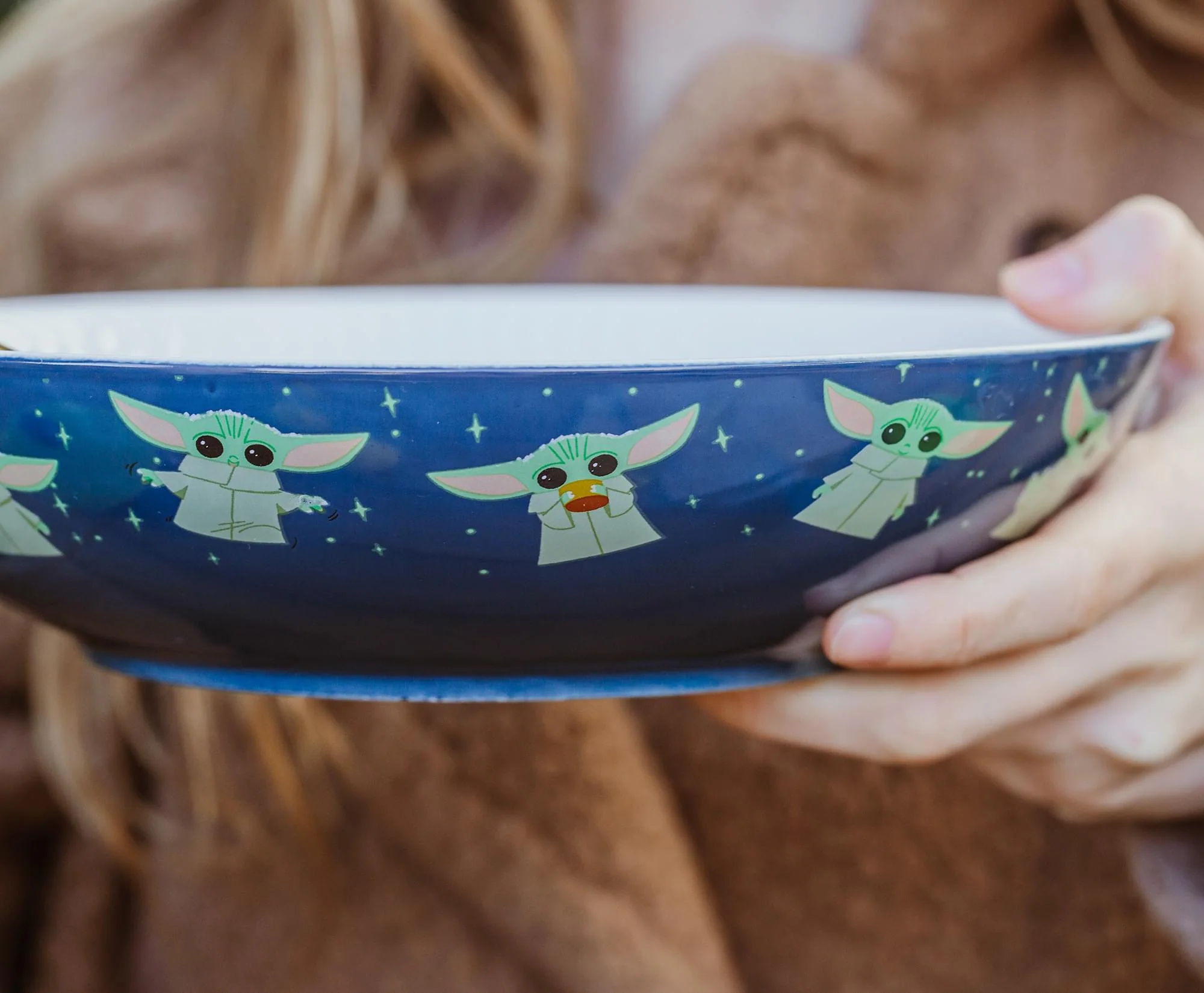 Star Wars: The Mandalorian Grogu Snack Time 9-Inch Ceramic Dinner Bowl - Image 5
