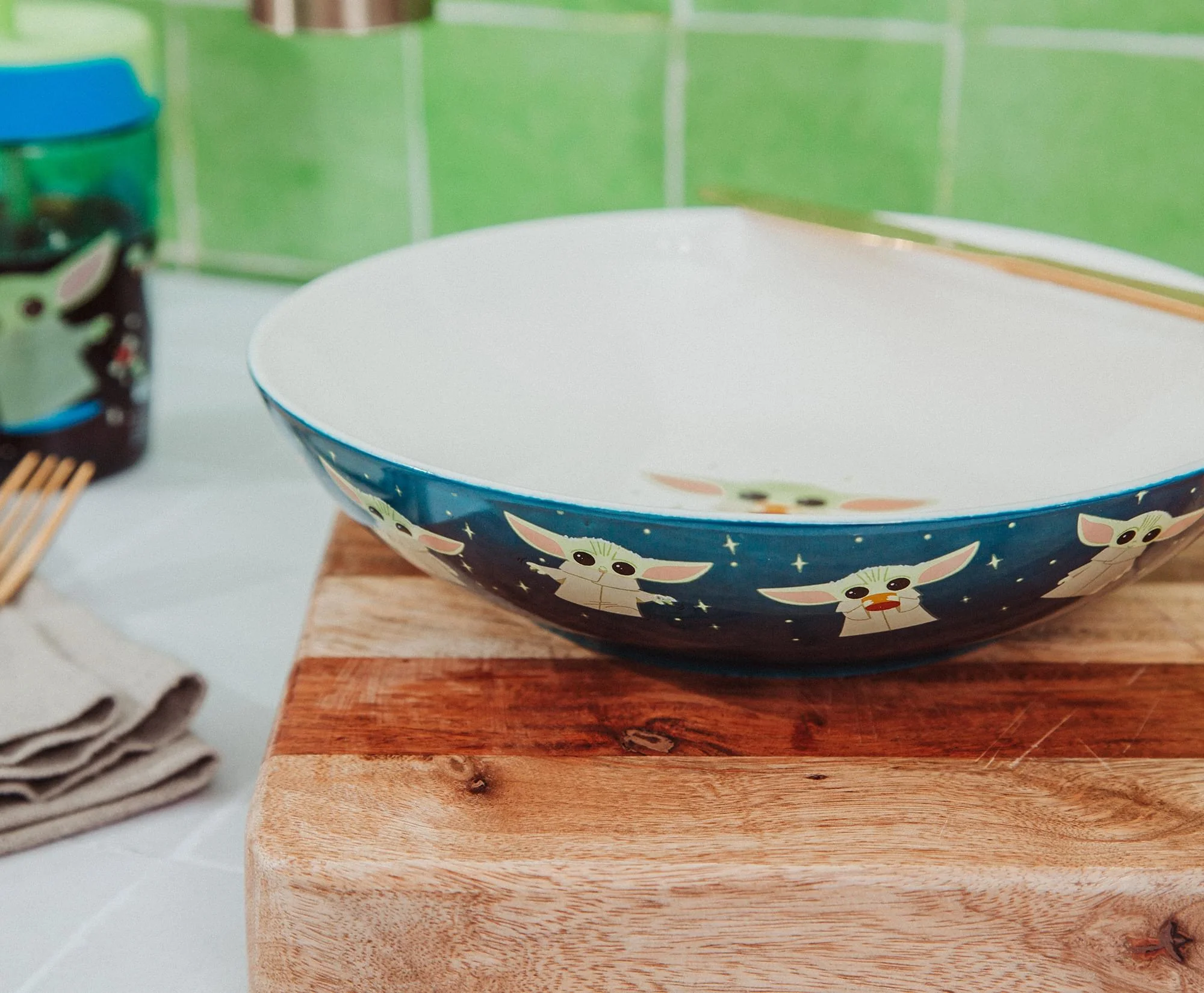 Star Wars: The Mandalorian Grogu Snack Time 9-Inch Ceramic Dinner Bowl - Image 8