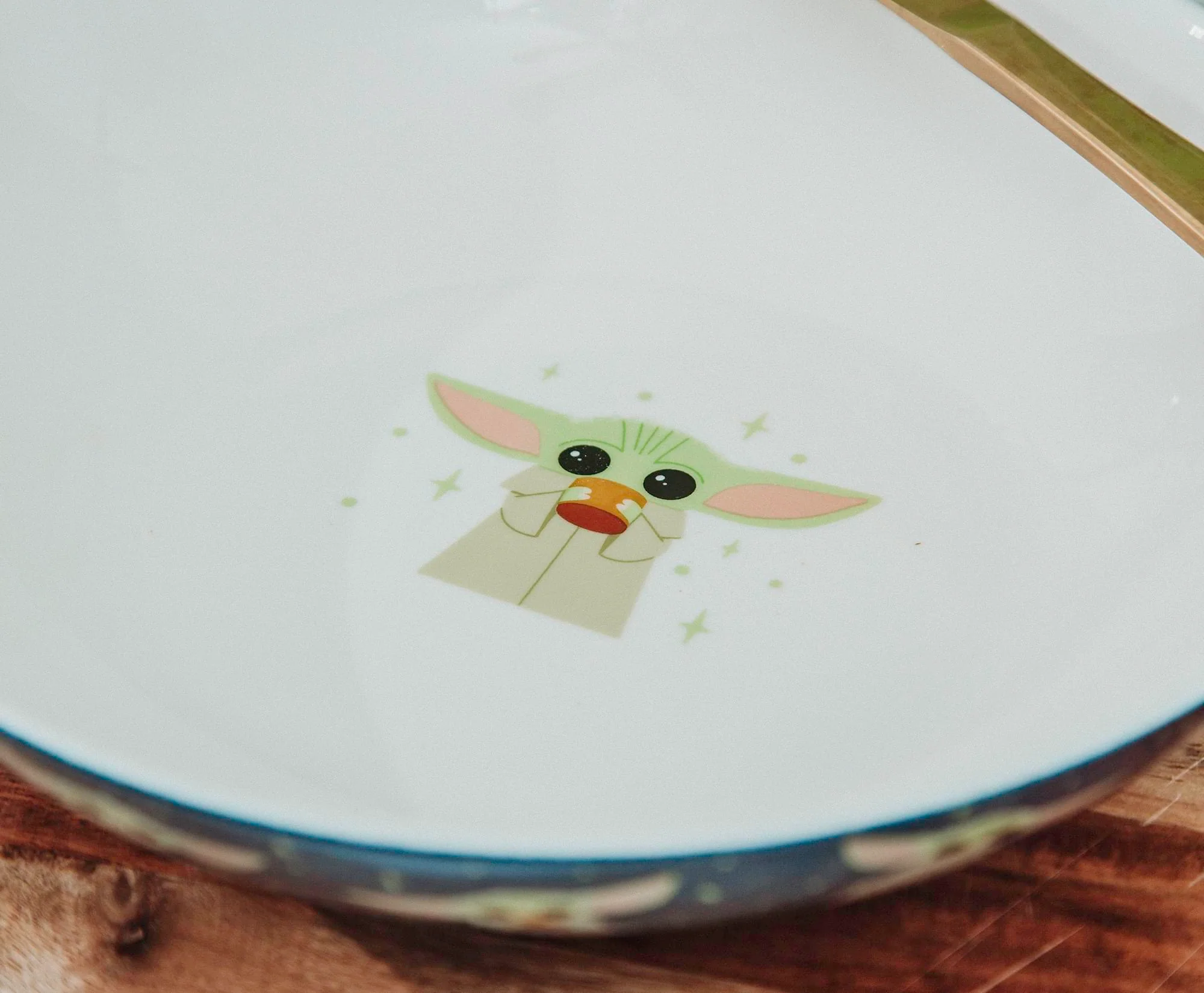 Star Wars: The Mandalorian Grogu Snack Time 9-Inch Ceramic Dinner Bowl - Image 9
