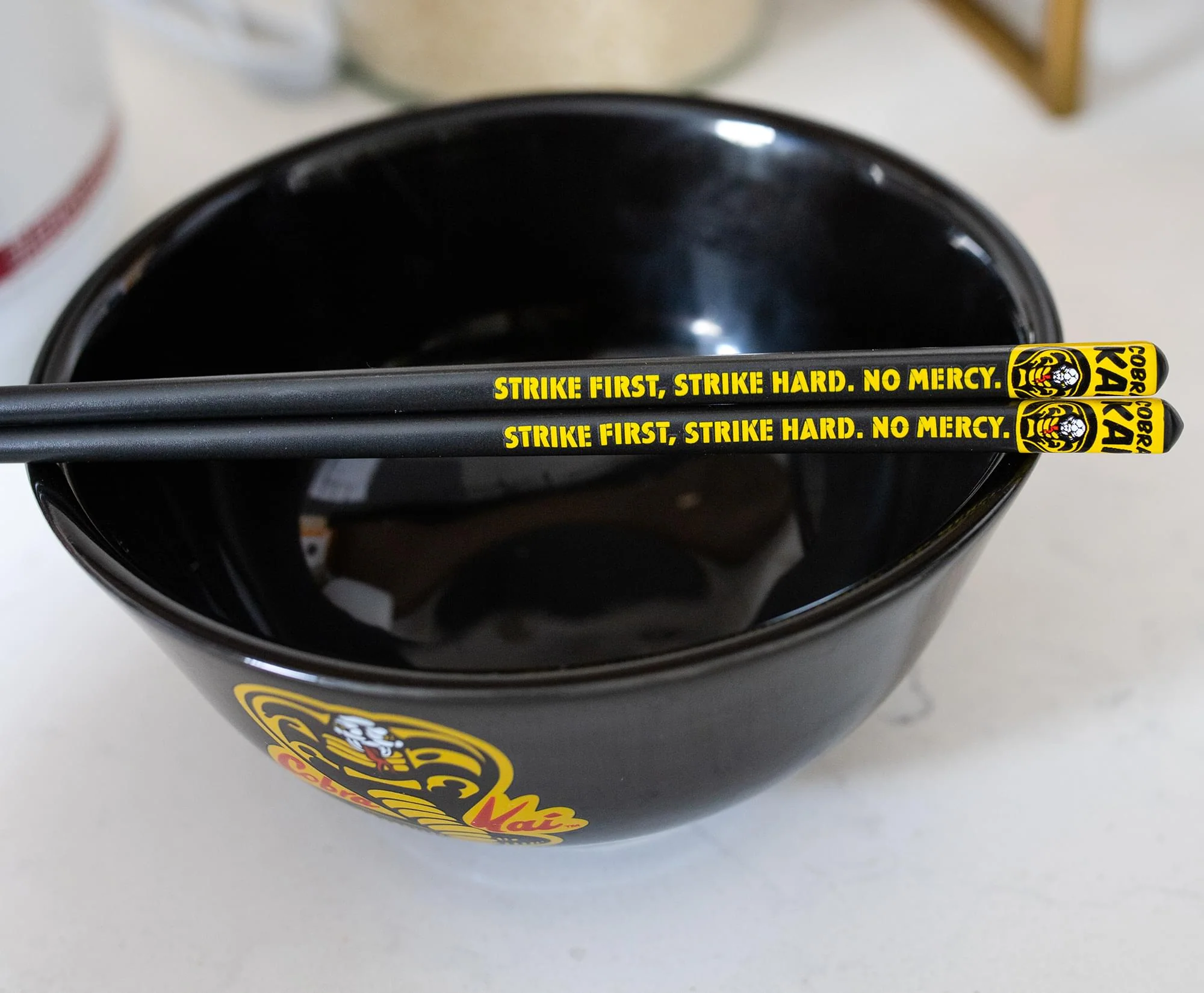 The Karate Kid Cobra Kai and Miyagi-Do 18-Ounce Ramen Bowl Set with Chopsticks - Image 5