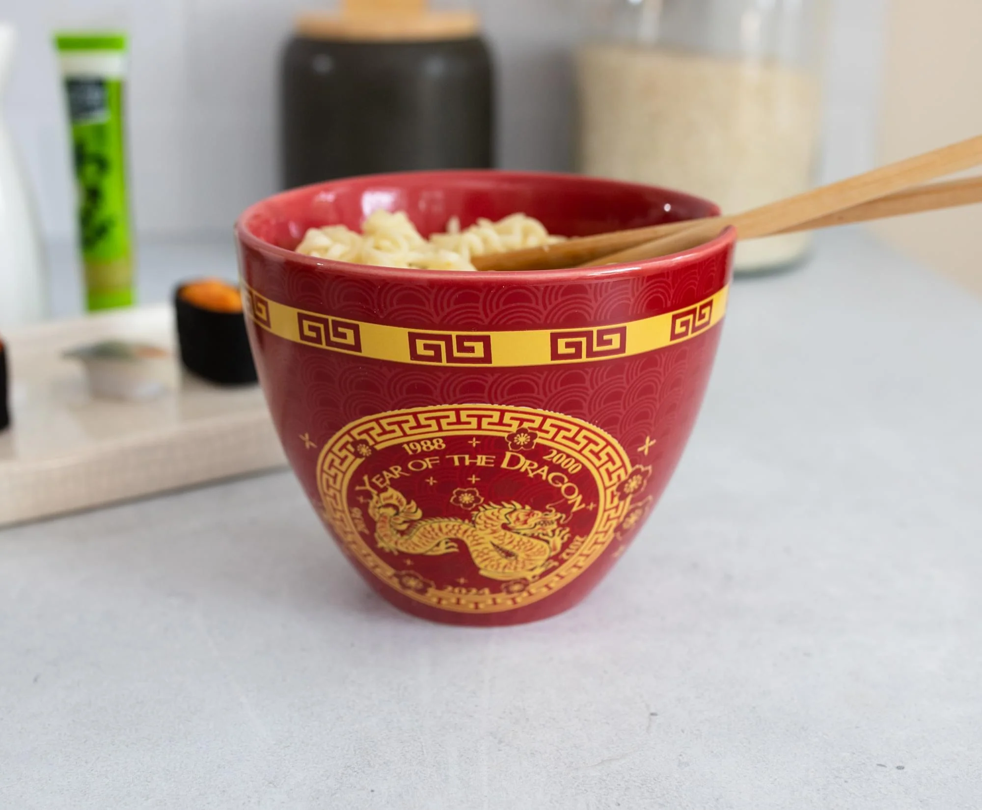Year Of The Dragon Chinese Zodiac 16-Ounce Ramen Bowl and Chopstick Set - Image 4