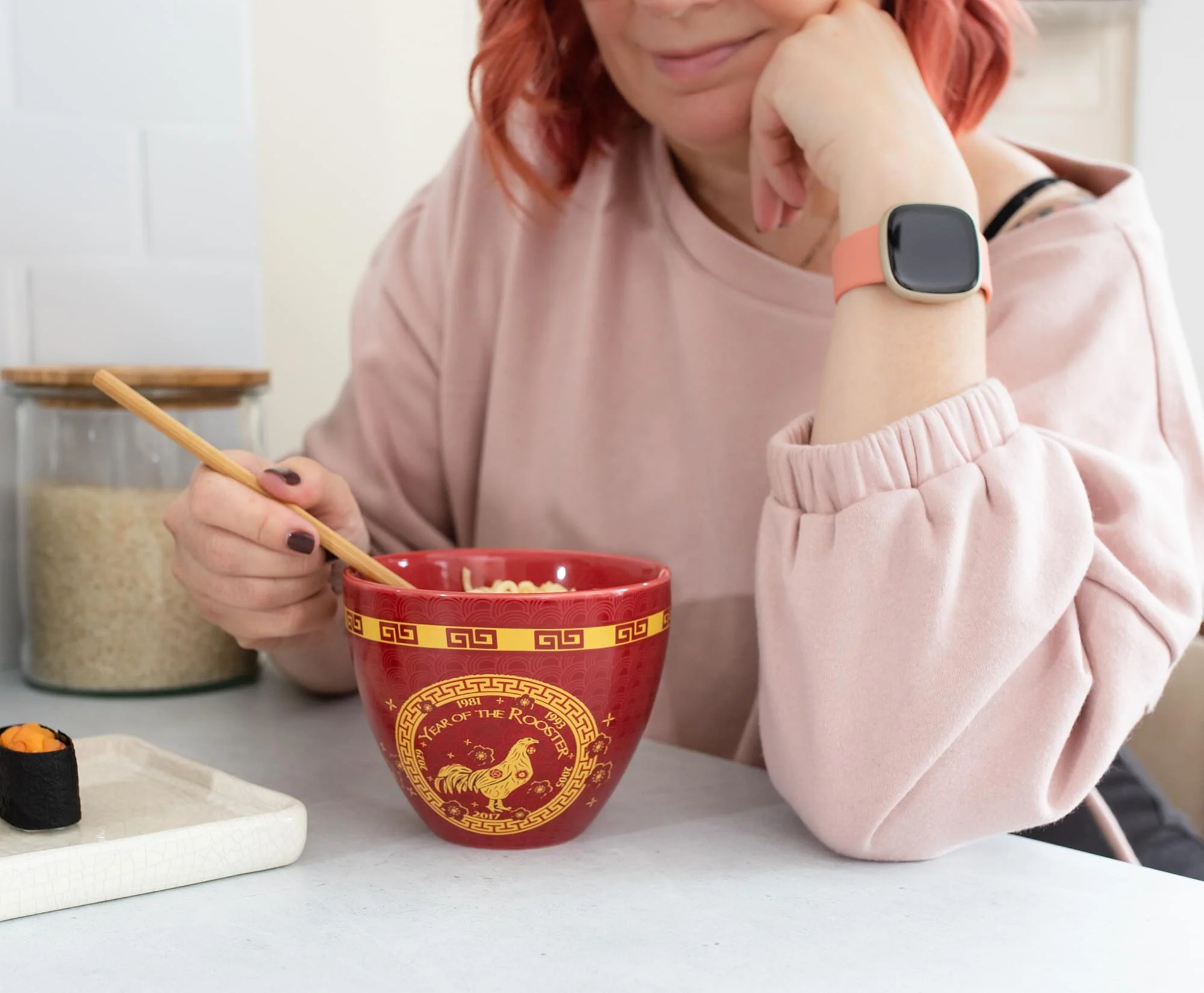 Year Of The Rooster Chinese Zodiac 16-Ounce Ramen Bowl and Chopstick Set - Image 6