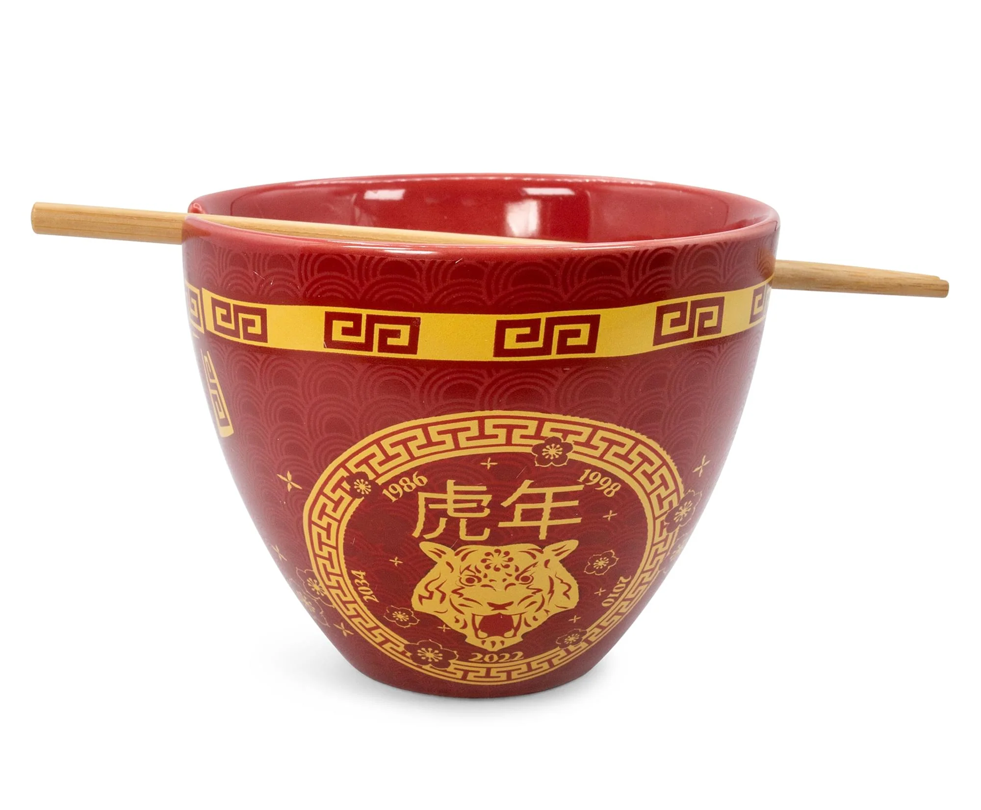 Year Of The Tiger Chinese Zodiac 16-Ounce Ramen Bowl and Chopstick Set - Image 2